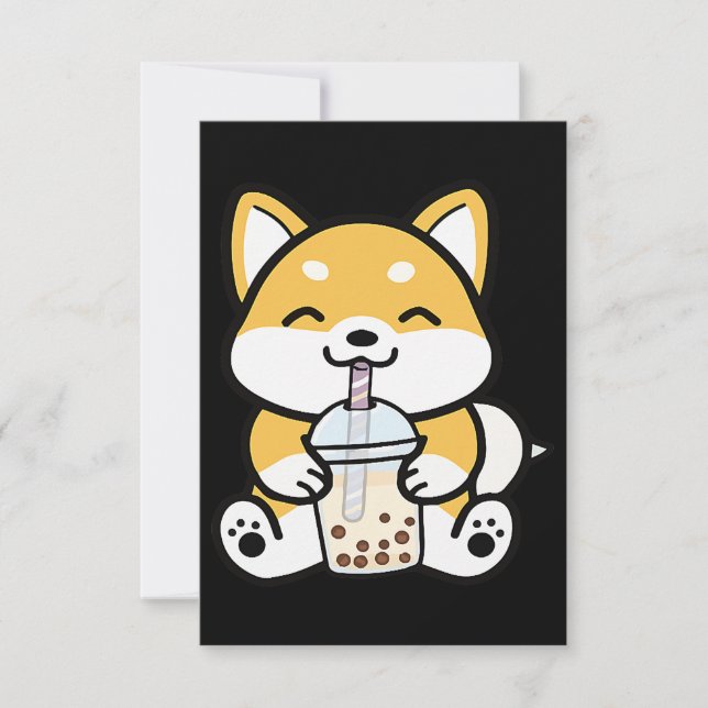 Boba Corgi, Corgi Boba, Boba Shiba, Shiba, Corgi Inbjudningar (Framsida)