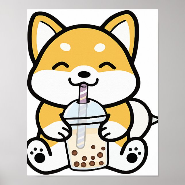 Boba Corgi, Corgi Boba, Boba Shiba, Shiba, Corgi Poster (Framsidan)