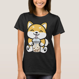 Boba Corgi Mjölk Tea Corgi Älskare T Shirt