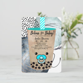 Boba för Baby Boba Tea Inspirerat Budgetförslag Inbjudningar