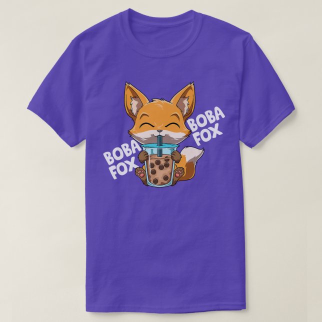 Boba Fox Funny Kawaii Bubble Tea  122 T Shirt (Design framsida)
