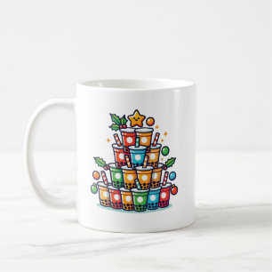 Boba Julgran - Funny Bubble Tea Helgdag Kaffemugg