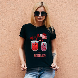 Boba Kärlek Forever - Cute Valentine Day par T Shirt