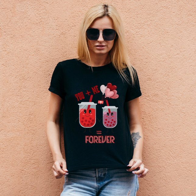 Boba Kärlek Forever - Cute Valentine Day par T Shirt (Skapare uppladdad)