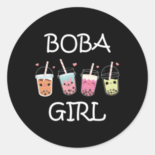 Boba Kawaii Bubble Tea Ns Runt Klistermärke