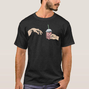Boba Korean Aesthetic Stil Bubble Tea häst gall T Shirt