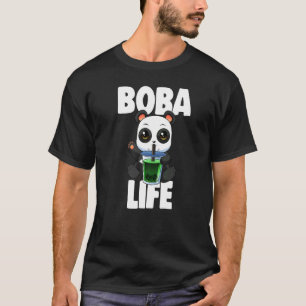 Boba Life Little Panda Women Kärlek Boba Tea T Shirt