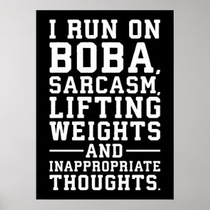 Boba, lyktvikt, olämpligt ljus, gym poster