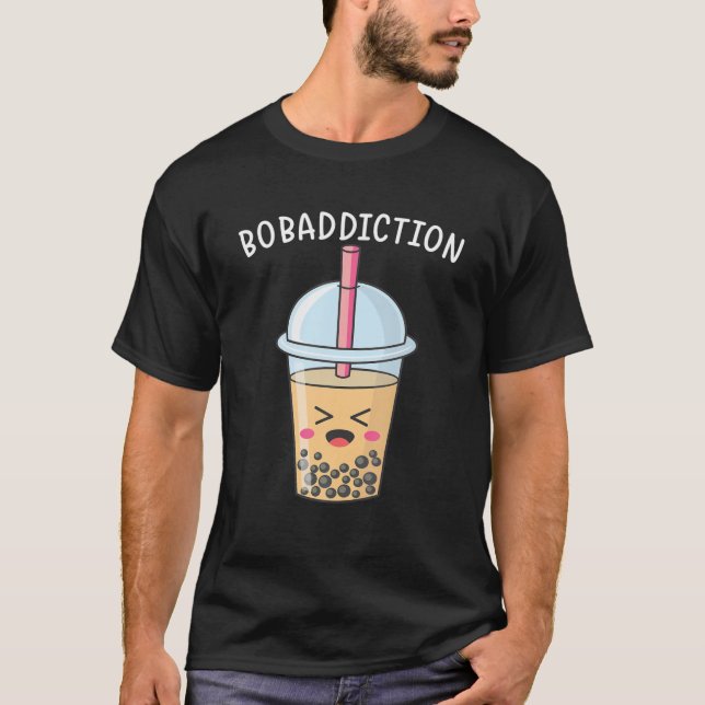 Boba Mjölk Tea Addence Funny Bubble Tea Älskare MM T Shirt (Framsida)