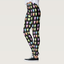 Boba Mjölk Tea Flavors Leggings