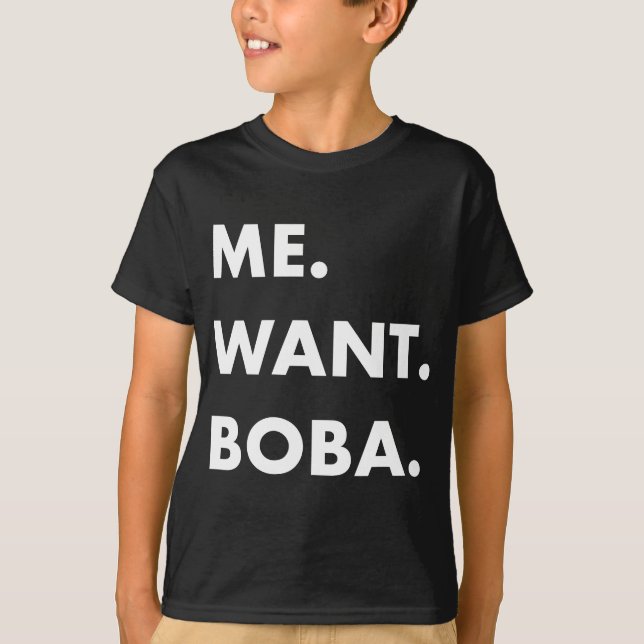 Boba Mjölk Tea Funny Asian Drink T Shirt (Framsida)