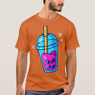 Boba Mjölk Tea Tecknad T Shirt