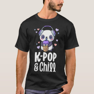 Boba och KPop Kawaii Panda Bubble Tea KP falken T Shirt