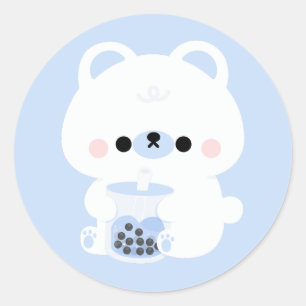 Boba Polar Bear Runt Klistermärke