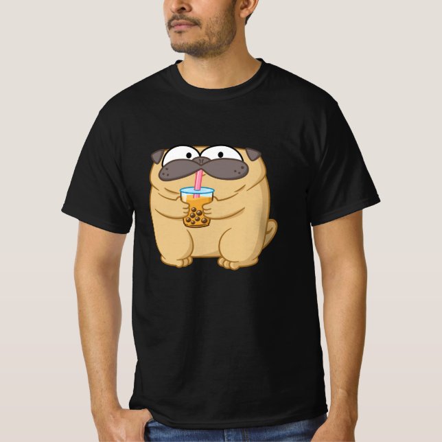 Boba Pug T Shirt (Framsida)