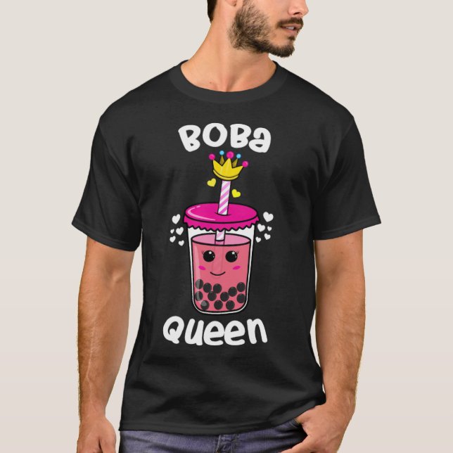 Boba Queen Bubble Tea Älskare animals bibi och tin T Shirt (Framsida)
