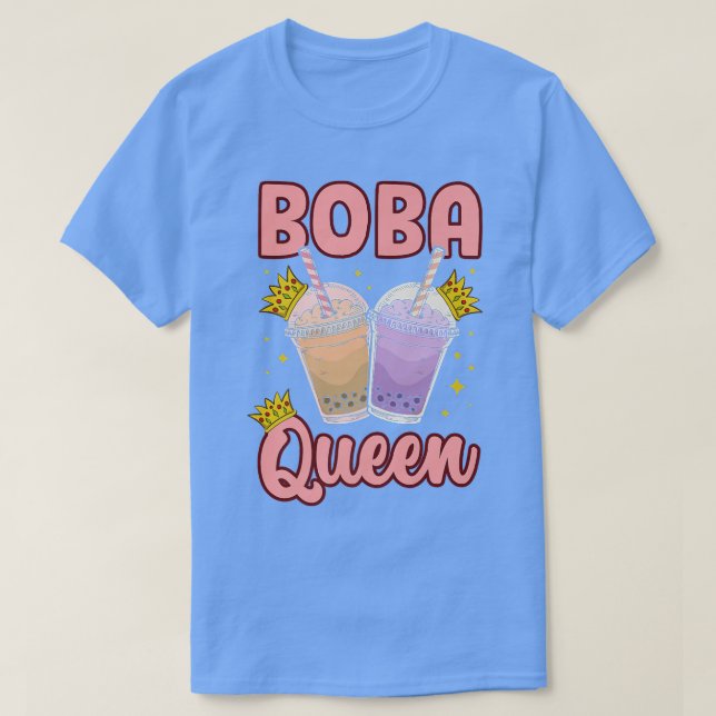 Boba Queen Graphic Tea Älskare Tea Drinker Tea Bre T Shirt (Design framsida)