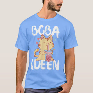 Boba Queen Panda Älskare Drinking Bubble Mjölk Tea T Shirt