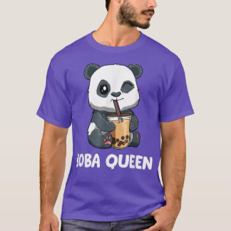 Boba Queen PandasFunny Boba Tea T Shirt