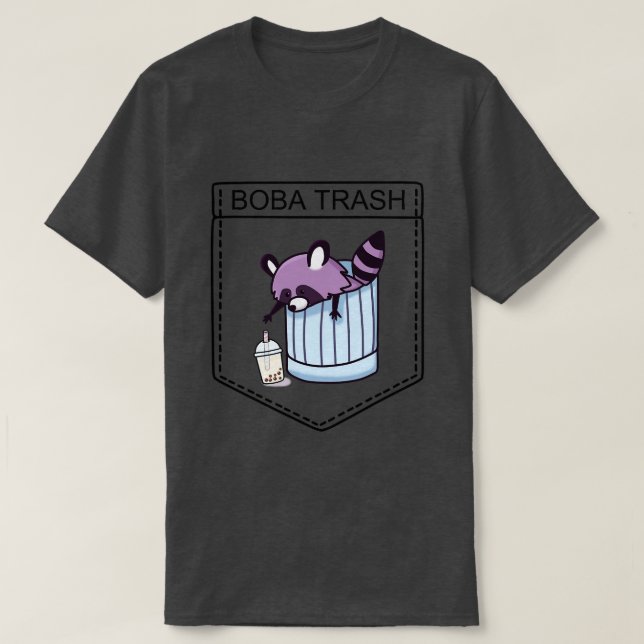 Boba Sopor Racoon Tshirt Pocket T Shirt (Design framsida)