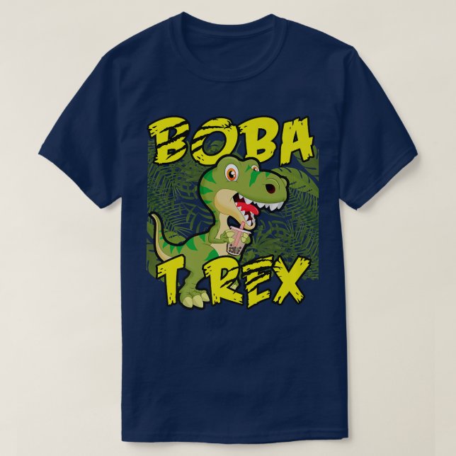 Boba T-Rex Funny Bubble Tea Dinosaur  265 T Shirt (Design framsida)
