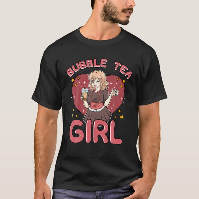 Boba Tapioca Pearls Bubble Milk Tea Tea-Based Drin T Shirt (Framsida)