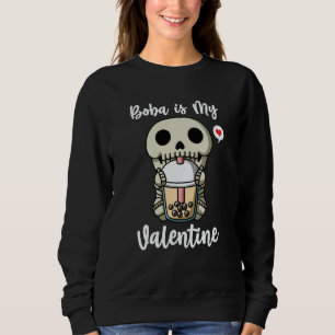 Boba Te är min älskling skelett anti-valentin T Shirt