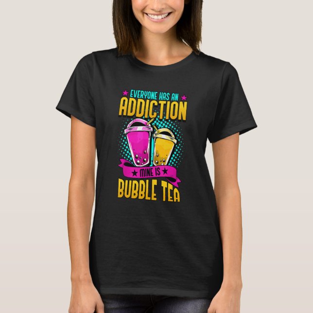 Boba Te Bubbel Tea 1 T Shirt (Framsida)