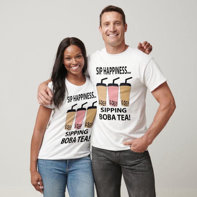 Boba Te Bubbel Tea Milk Tea Rolig  T Shirt (Unisex)