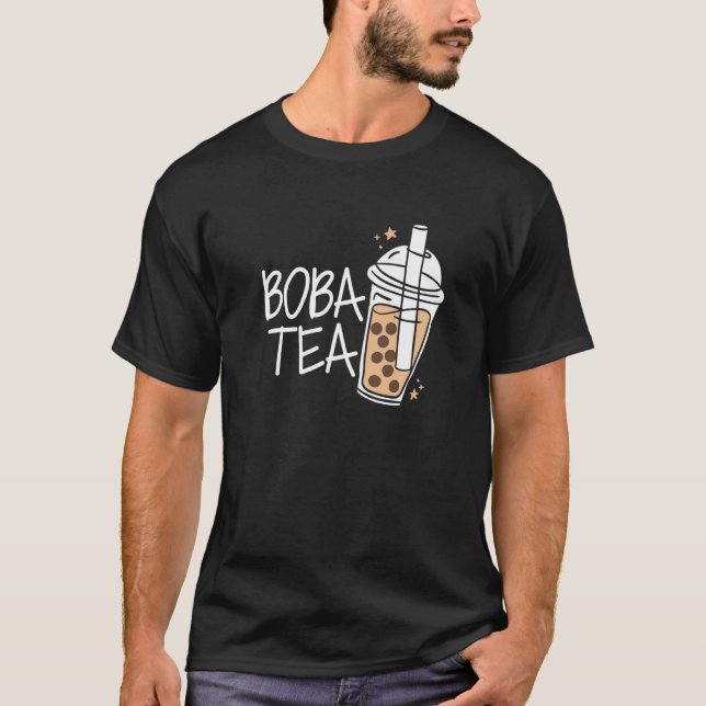 Boba Te Bubbel Tea Partnerlook   T Shirt (Framsida)
