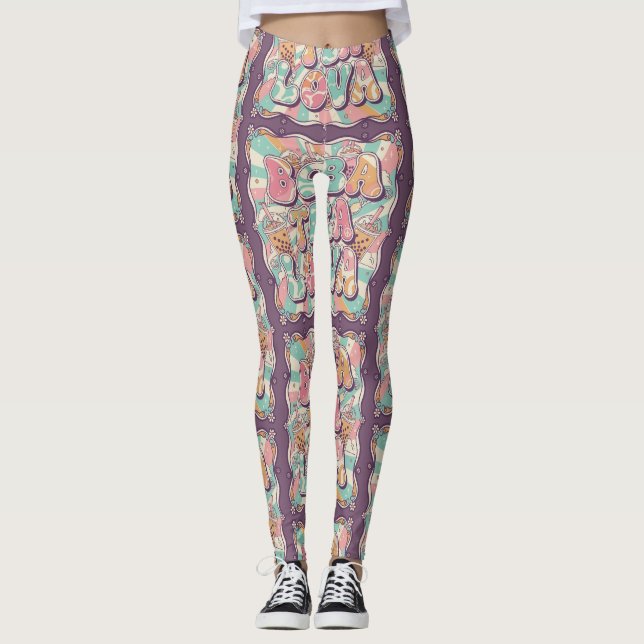 Boba Tea Älskare Leggings (Framsida)