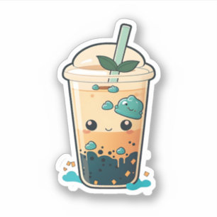 Boba tea Anpassningsbar-cut Vinyl Sticker Klistermärken