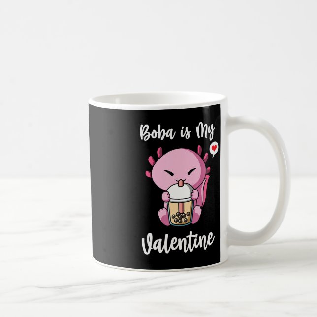Boba Tea är My Valentine Axolotl Anti Valentiness  Kaffemugg (Höger)