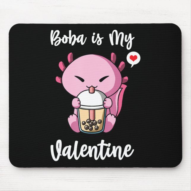 Boba Tea är My Valentine Axolotl Anti Valentiness  Musmatta (Framsidan)