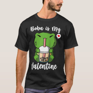 Boba Tea är My Valentine Frog Anti Valentines day T Shirt