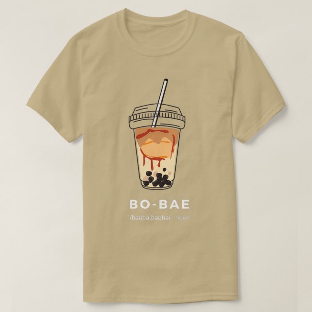Boba Tea Bubble Mjölk Tea 1 T Shirt (Design framsida)