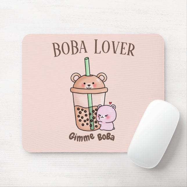 Boba Tea, Bubble mjölk tea Musmatta (Med mus)