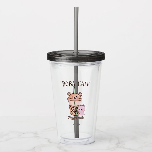 Boba Tea, Bubble mjölk tea Take Away Mugg (Framsida)