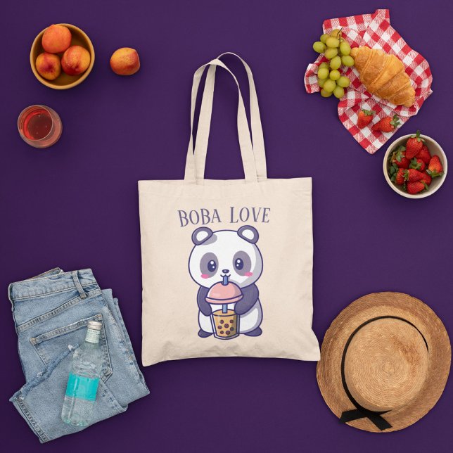 Boba Tea, Bubble mjölk tea Tygkasse (Skapare uppladdad)