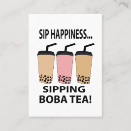 Boba Tea Bubble Tea Boba Tea Cafe Visitkort