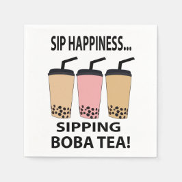 Boba Tea Bubble Tea Boba Tea Party Pappersservett