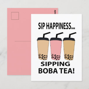 Boba Tea Bubble Tea Boba Tea Vykort