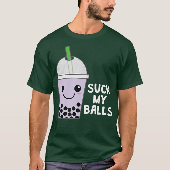 Boba Tea Bubble Tea Gift Kawaii Suck My Bollar T Shirt (Framsida)
