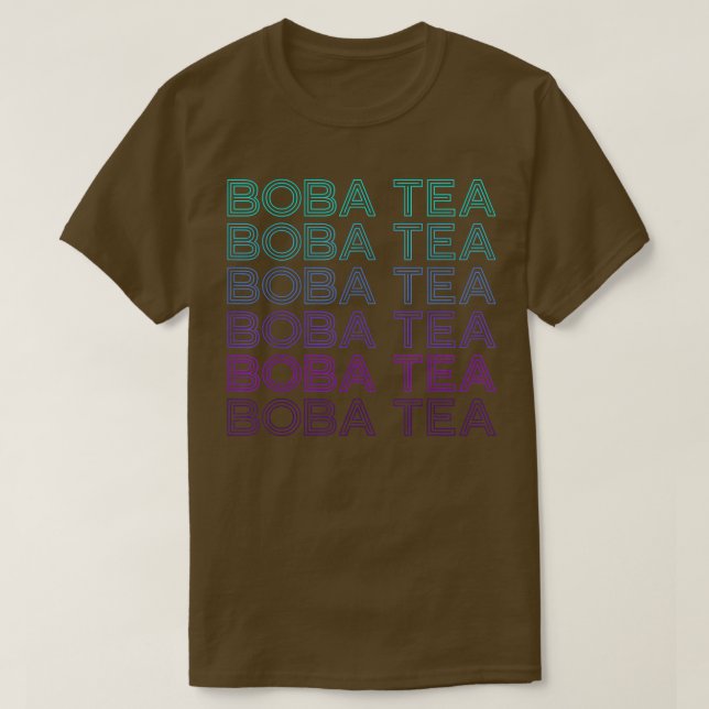 Boba Tea Bubble Tea Milk Tea Retro  T Shirt (Design framsida)