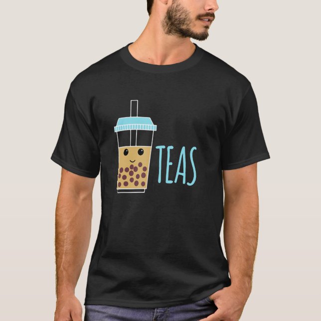 Boba Tea Bubble Tea Partnerlook Teas T Shirt (Framsida)