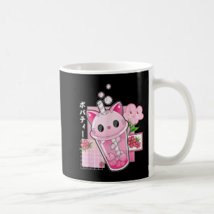 Boba Tea Cat Bubble Tea Kawaii Anime Japansk flick Kaffemugg