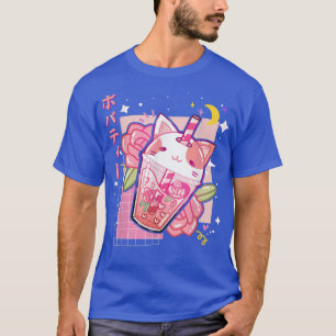 Boba Tea Cat Bubble Tea Kawaii Anime Japansk flick T Shirt