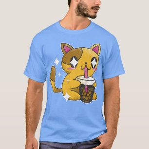 Boba Tea Cat Japan Sweet Otaku Premium T Shirt