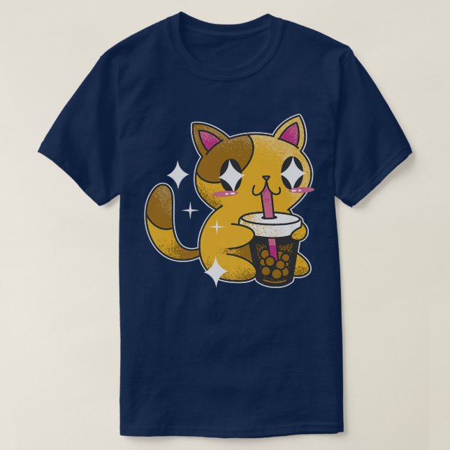 Boba Tea Cat Japan Sweet Otaku T Shirt (Design framsida)