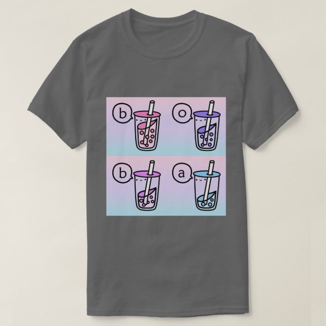 Boba Tea Collage T Shirt (Design framsida)